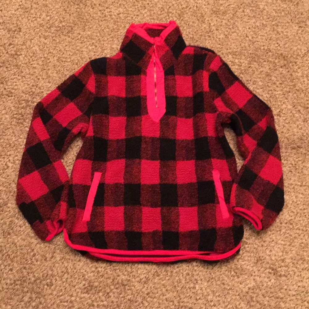 Buffalo Plaid Pullover Fleece